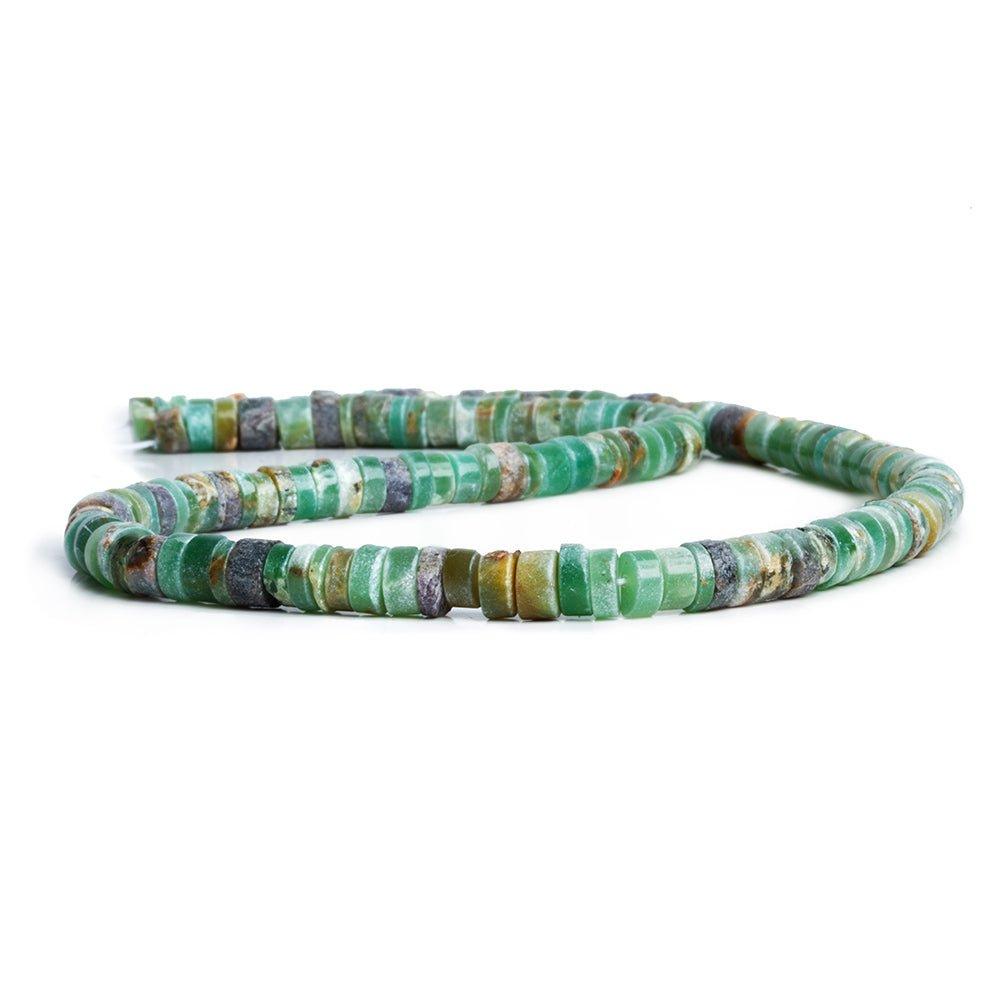 Ruby in Fuschite Plain Heishi Beads 16 inch 190 pieces - The Bead Traders