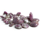 Ruby in Marble Faceted Coins 7.5 inch 29 pieces - The Bead Traders