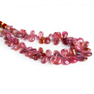 Ruby Plain Pears 10 inch 85 beads - The Bead Traders