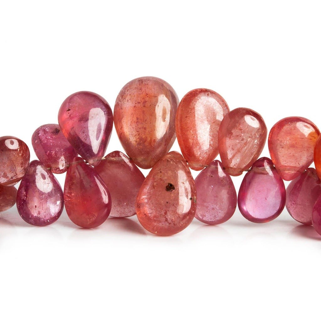 Ruby Plain Pears 8 inch 65 beads - The Bead Traders
