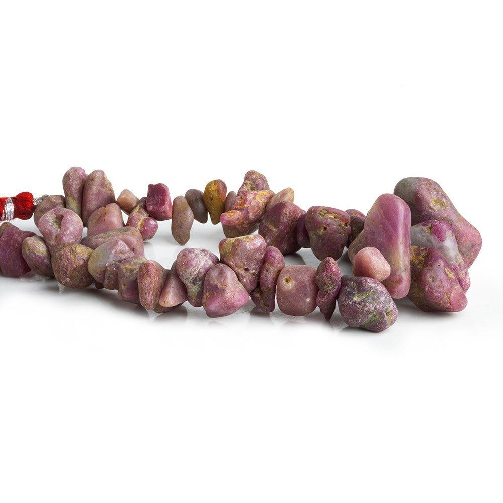Ruby Raw Nugget Beads 7.5 inch 35 pieces - The Bead Traders