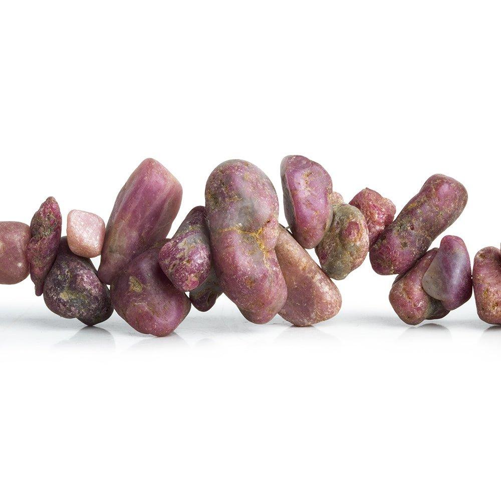 Ruby Raw Nugget Beads 7.5 inch 35 pieces - The Bead Traders