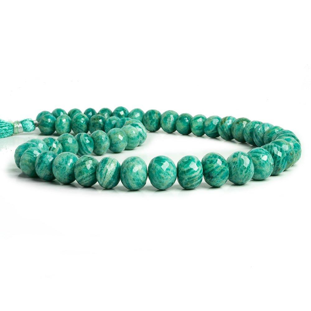 Russian Amazonite Faceted Rondelle Beads 16 inch 49 pieces - The Bead Traders