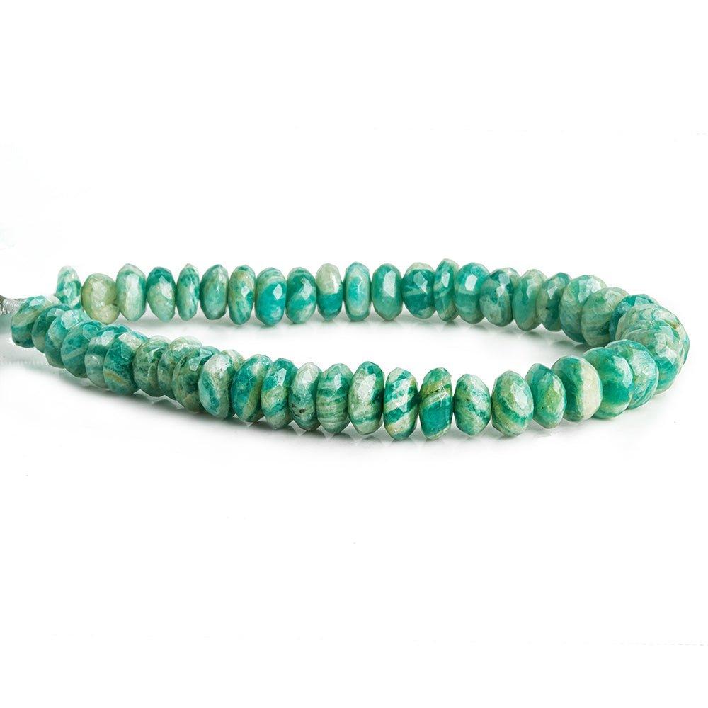 Russian Amazonite Faceted Rondelle Beads 6 inch 40 pieces - The Bead Traders