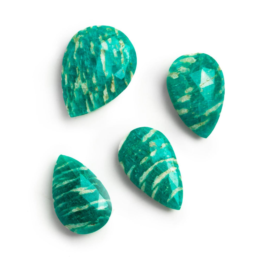 Russian Amazonite Pears - Lot of 4 - The Bead Traders