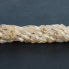 Rutilated Quartz Cornerless Rectangles 15 inch 40 beads - The Bead Traders
