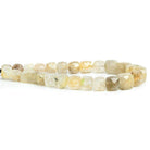 Rutilated Quartz Faceted Cube Beads 8 inch 26 pieces - The Bead Traders