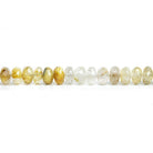 Rutilated Quartz Faceted Rondelle Beads 16 inch 100 pieces - The Bead Traders