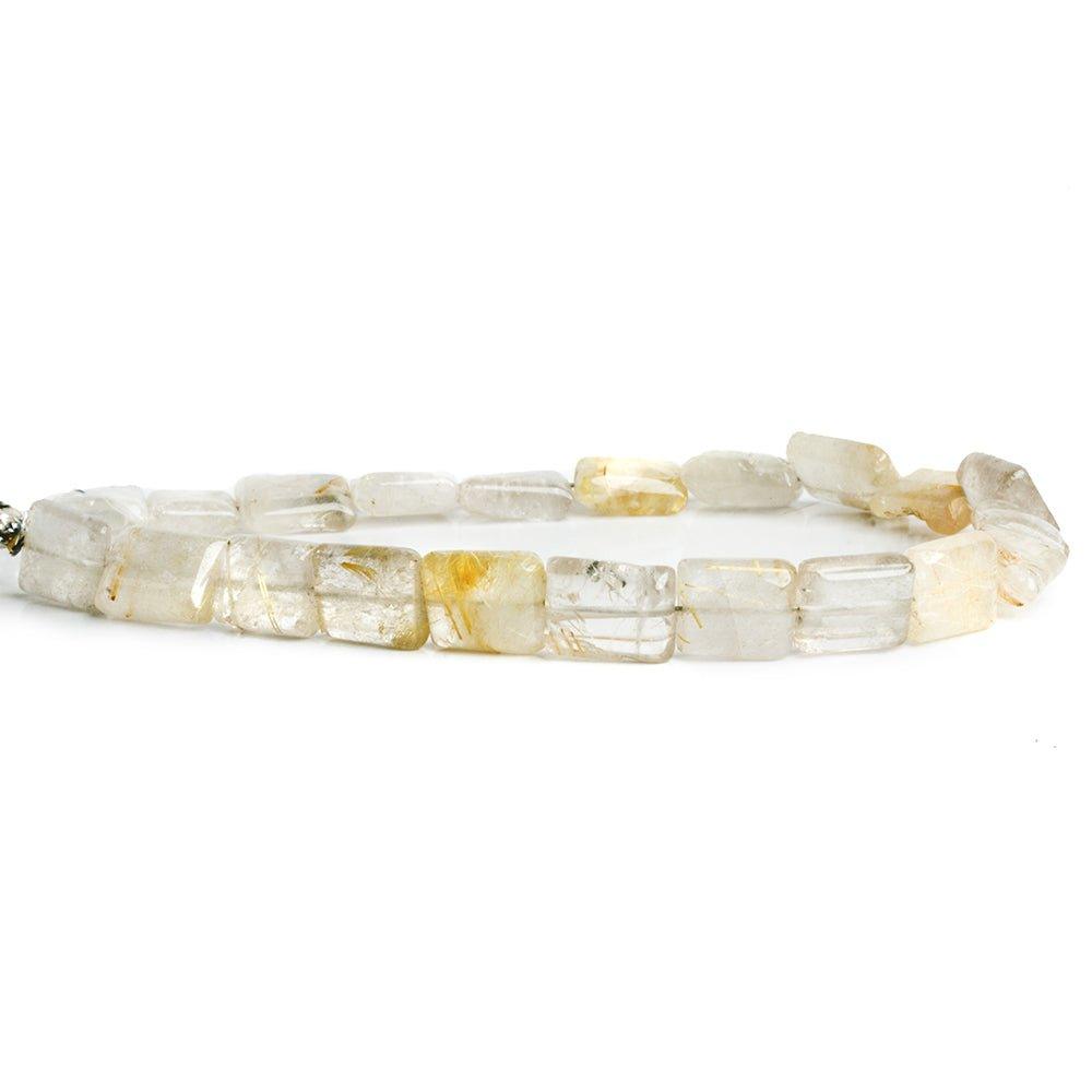 Rutiliated Quartz Plain Rectangle Beads 8 inch 20 pieces - The Bead Traders