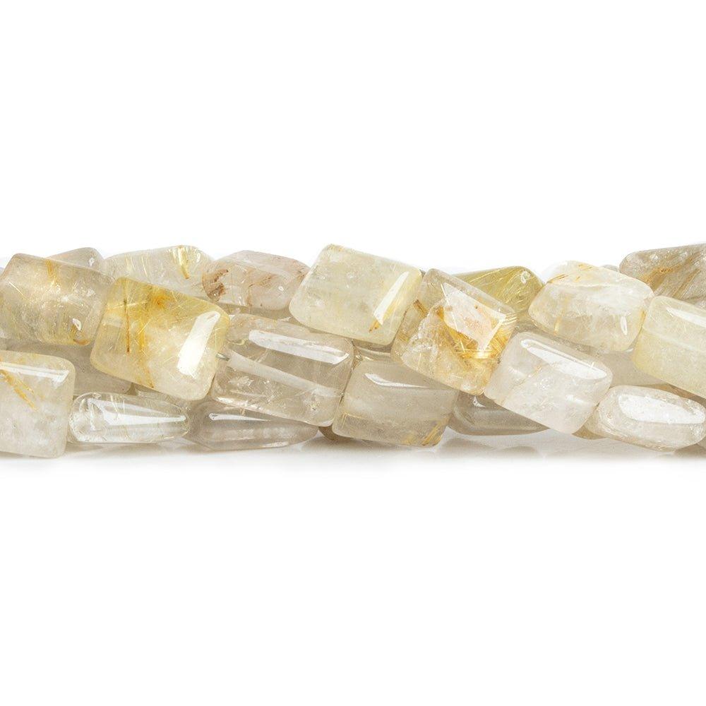 Rutiliated Quartz Plain Rectangle Beads 8 inch 20 pieces - The Bead Traders