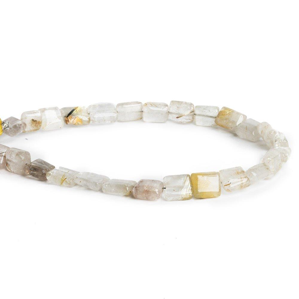 Rutiliated Quartz Plain Rectangle Beads 8 inch 23 pieces - The Bead Traders