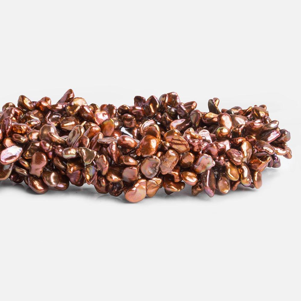 Salmon Keshi Freshwater Pearls 15 inch 85 pieces - The Bead Traders