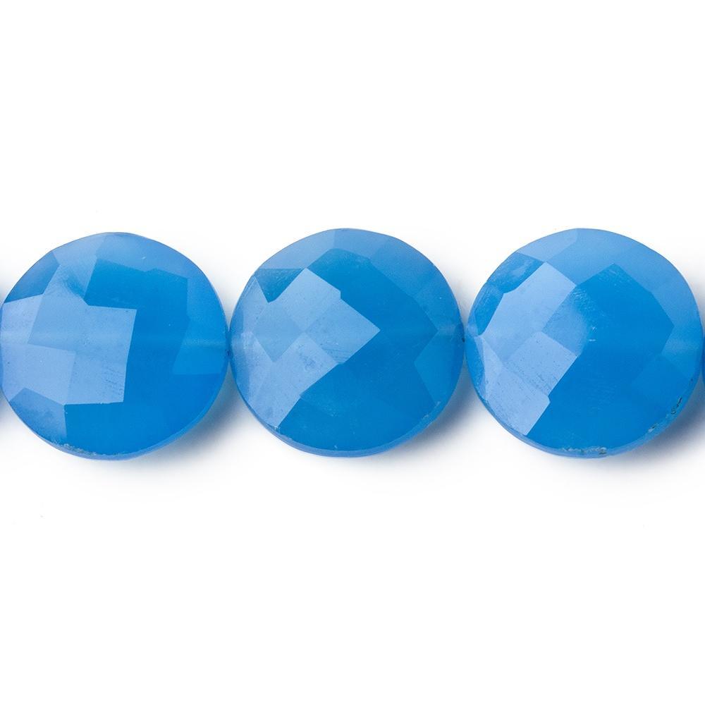 Santorini Chalcedony Faceted Coin Beads 8 inch 16 pieces - The Bead Traders