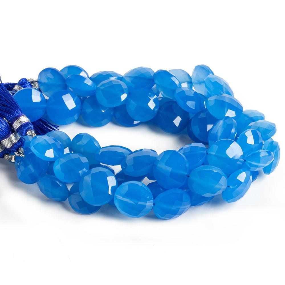 Santorini Chalcedony Faceted Coin Beads 8 inch 16 pieces - The Bead Traders