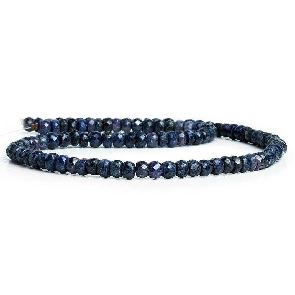 Sapphire Faceted Rondelle Beads 16 inch 110 pieces - The Bead Traders