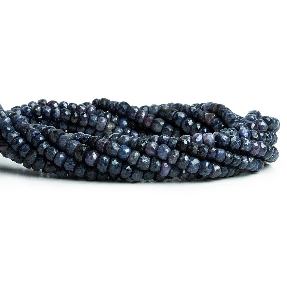 Sapphire Faceted Rondelle Beads 16 inch 110 pieces - The Bead Traders