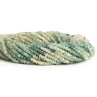 Sapphire Hand Cut Faceted Rondelle Beads 12 inch 130 pieces - The Bead Traders