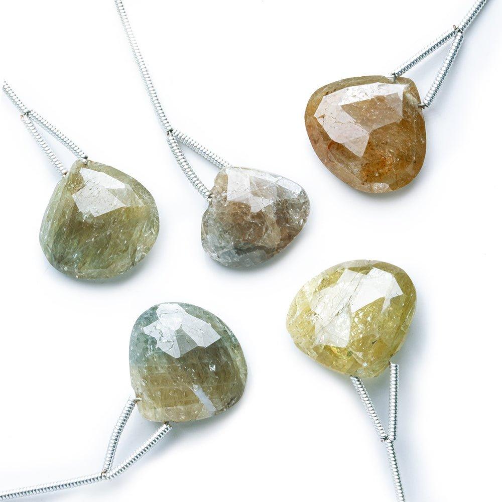 Sapphire Heart Focals - Lot of 5 - The Bead Traders