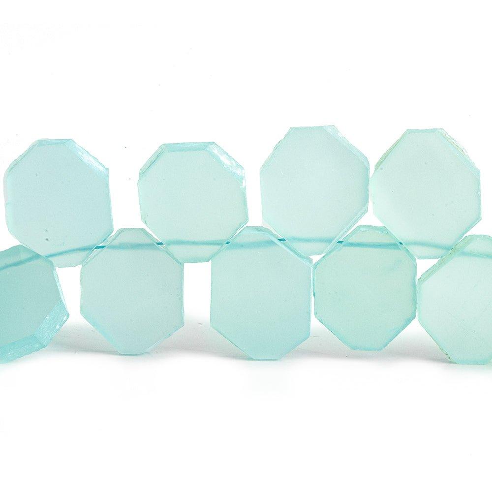 Sea Blue Chalcedony Top Drilled Free Shape Beads 7.5 inch 27 pieces - The Bead Traders