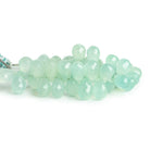 Seafoam Chalcedony Faceted Teardrops 5.5 inch 37 beads - The Bead Traders