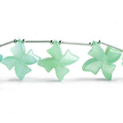 Seafoam Green Fancy Carved Flower Beads 7.5 inch 9 pieces - The Bead Traders