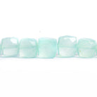 Seafood Blue Chalcedony Faceted Cube Beads 8 inch 30 pieces - The Bead Traders