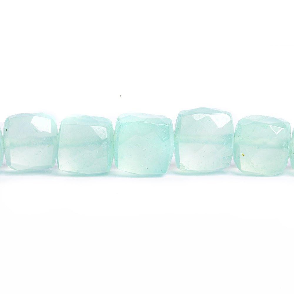 Seafood Blue Chalcedony Faceted Cube Beads 8 inch 30 pieces - The Bead Traders