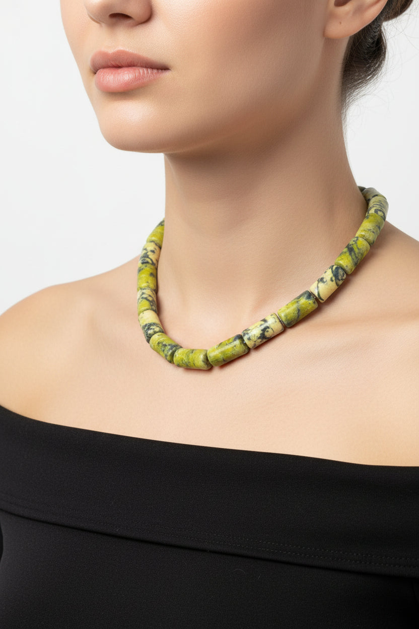 Serpentine Column Tube Focal Bead 1 Piece - The Bead Traders