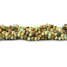 Serpentine Corner Drilled Plain Cube Beads, 15 inch, 4x4mm avg, 80 pieces - The Bead Traders