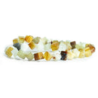 Serpentine Plain Cube Beads 14 inch 45 pieces - The Bead Traders