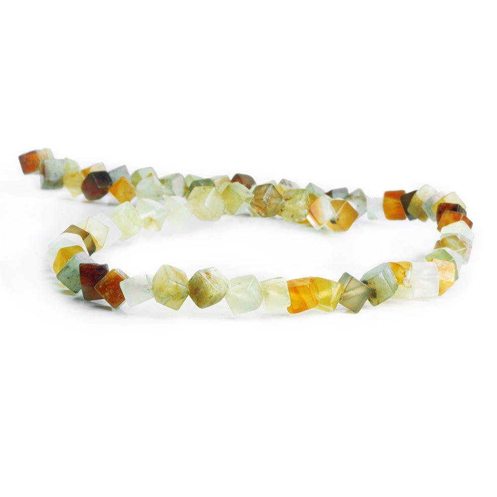Serpentine Plain Cube Beads 15 inch 70 pieces - The Bead Traders