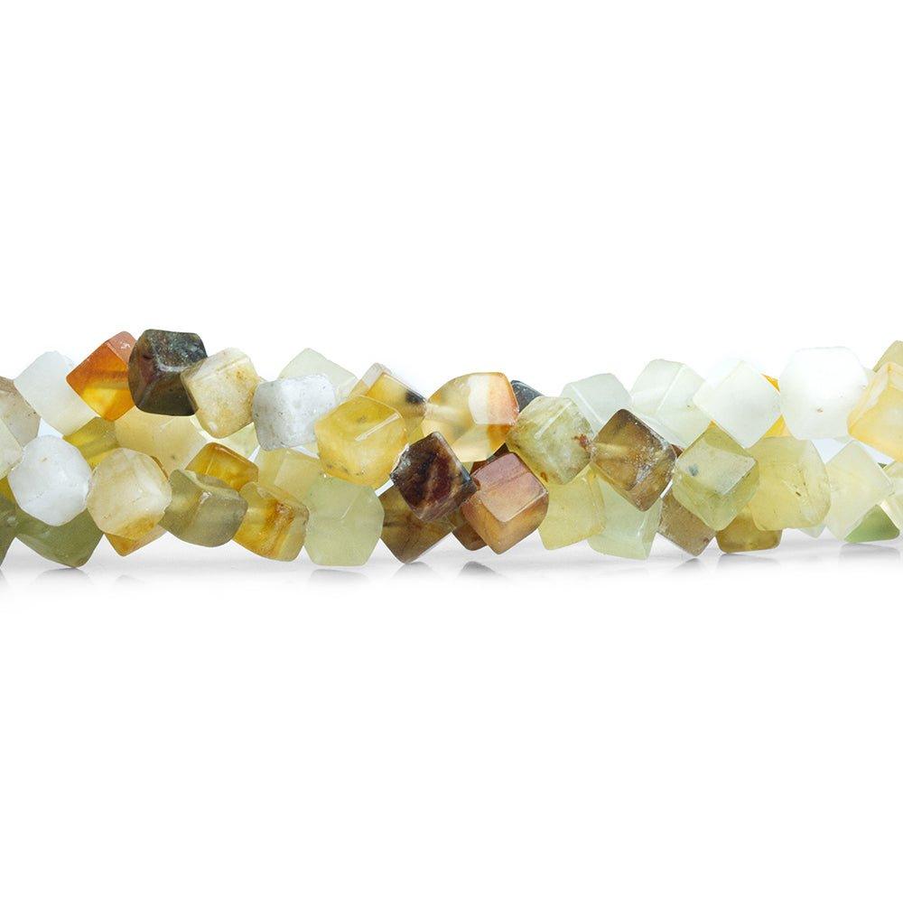 Serpentine Plain Cube Beads 15 inch 70 pieces - The Bead Traders