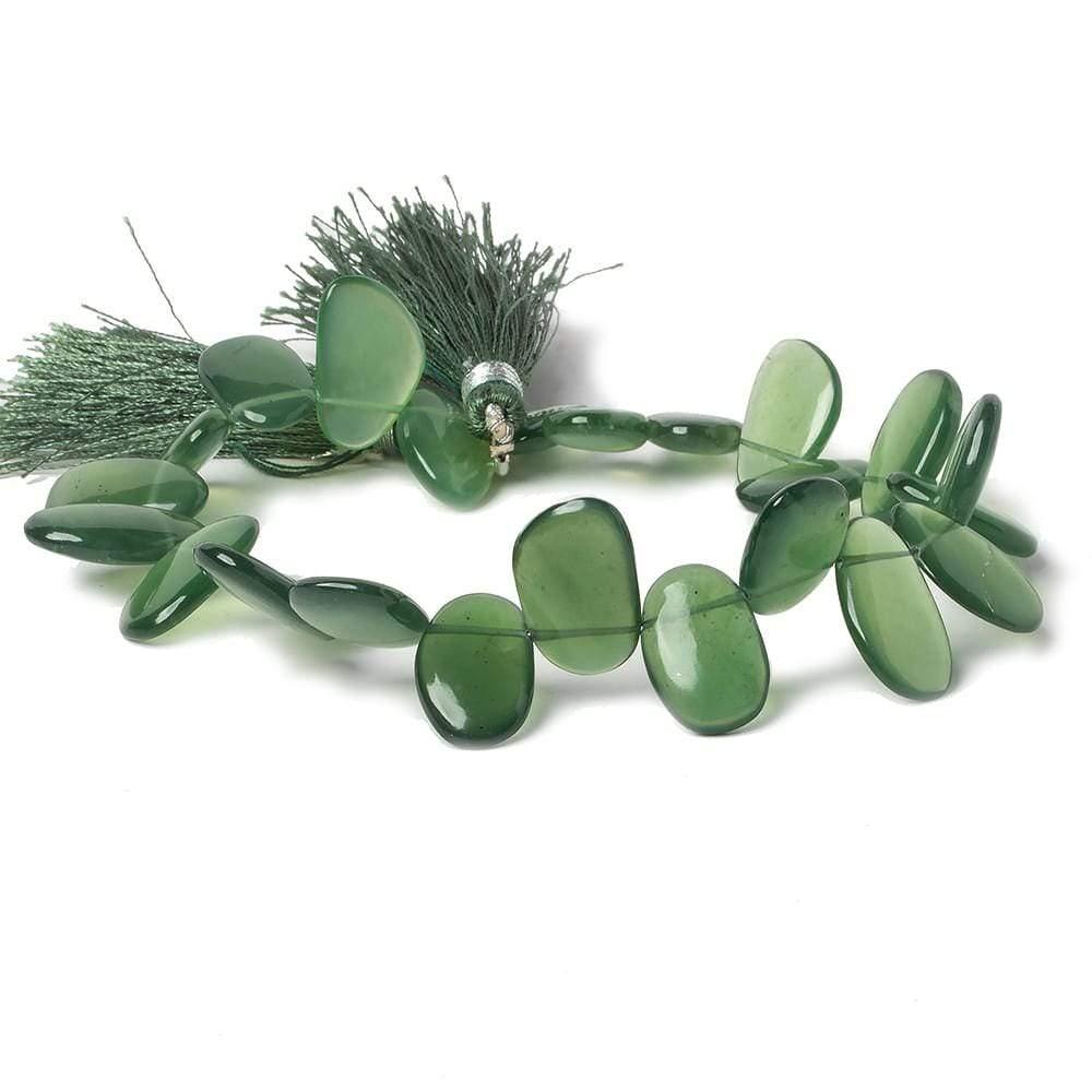 Serpentine Plain Flat Nuggets 8 inch 24 beads - The Bead Traders