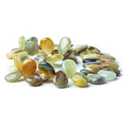 Serpentine plain pears 15 inch 50 beads 17x12mm average - The Bead Traders