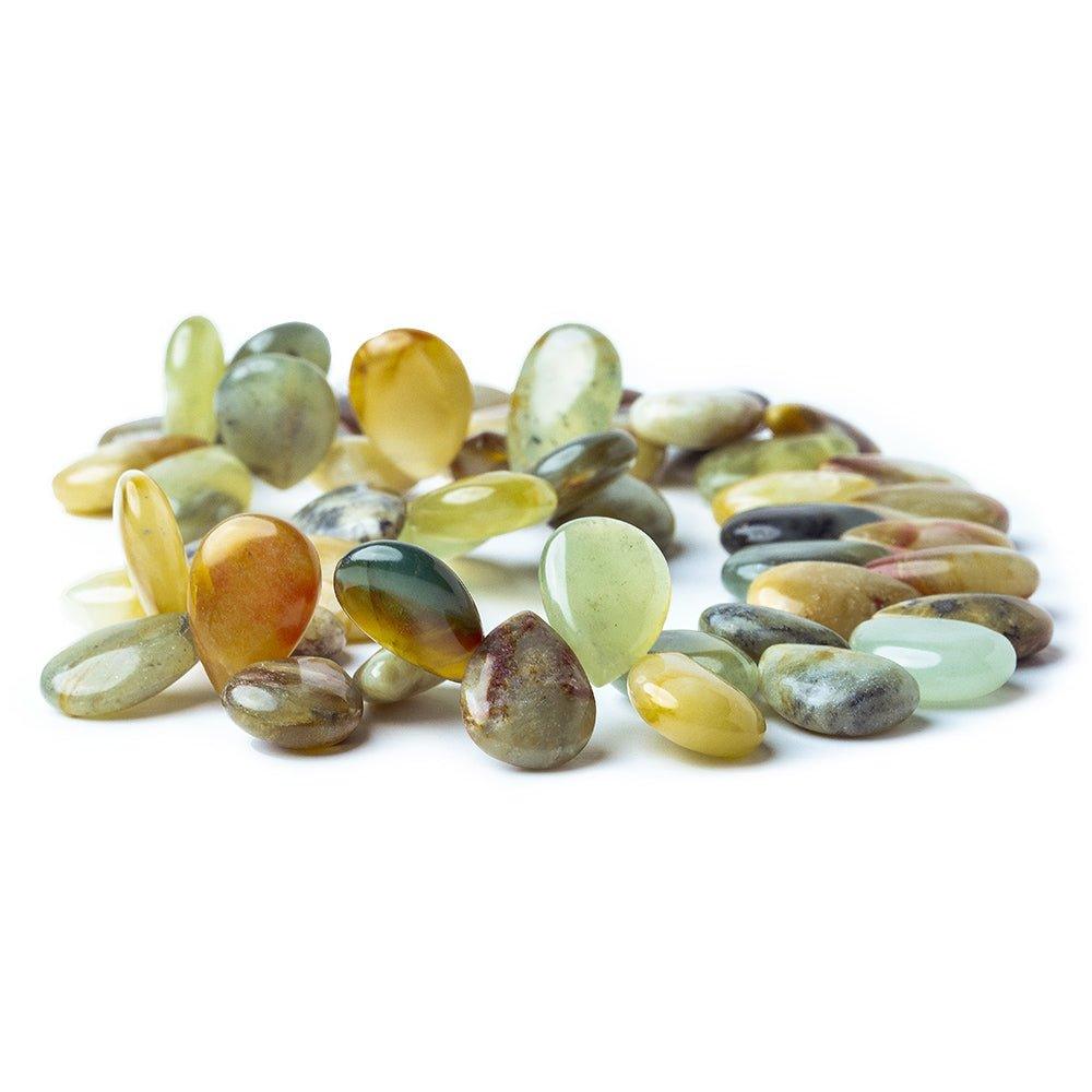 Serpentine plain pears 15 inch 50 beads 17x12mm average - The Bead Traders