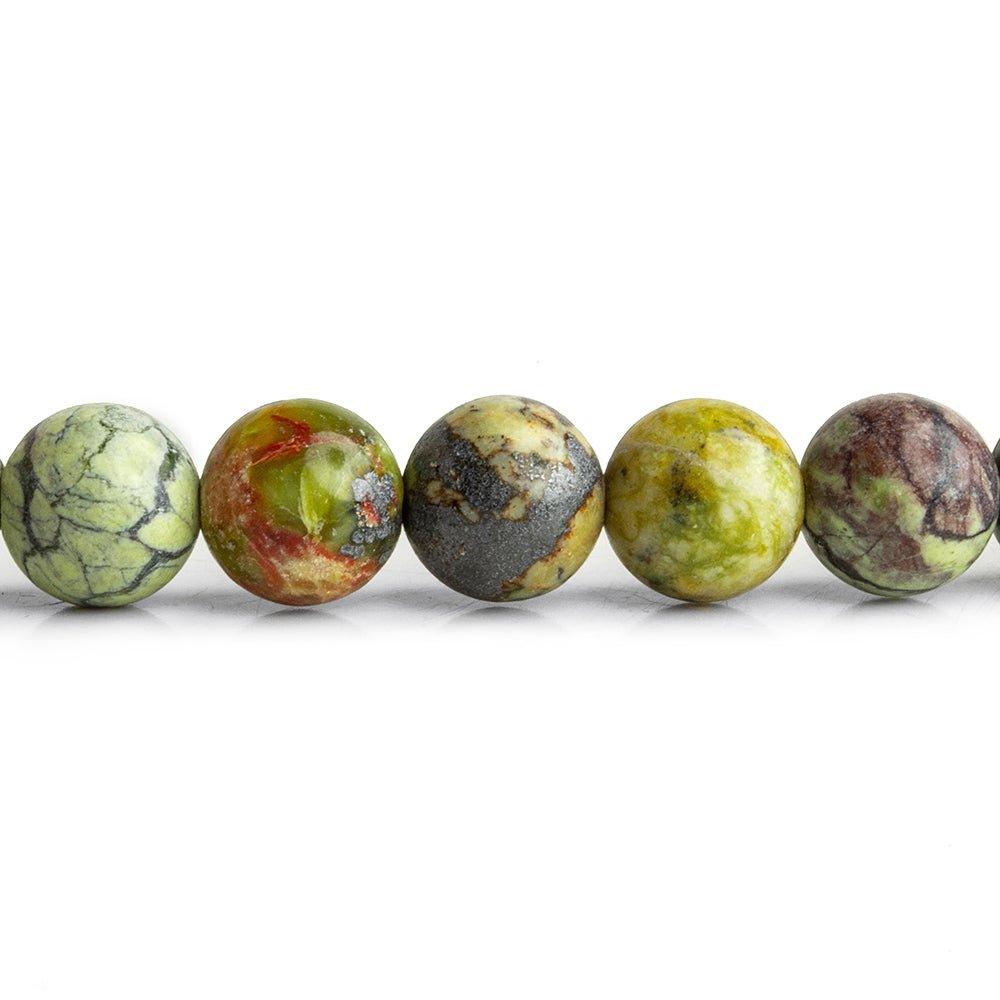 Serpentine Plain Round Beads 15 inch 50 pieces - The Bead Traders