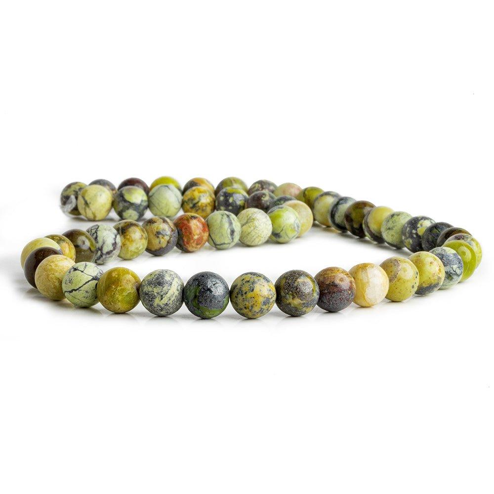 Serpentine Plain Round Beads 15 inch 50 pieces - The Bead Traders