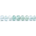 Shaded Aquamarine Plain Round Beads 16 inch 85 pieces - The Bead Traders