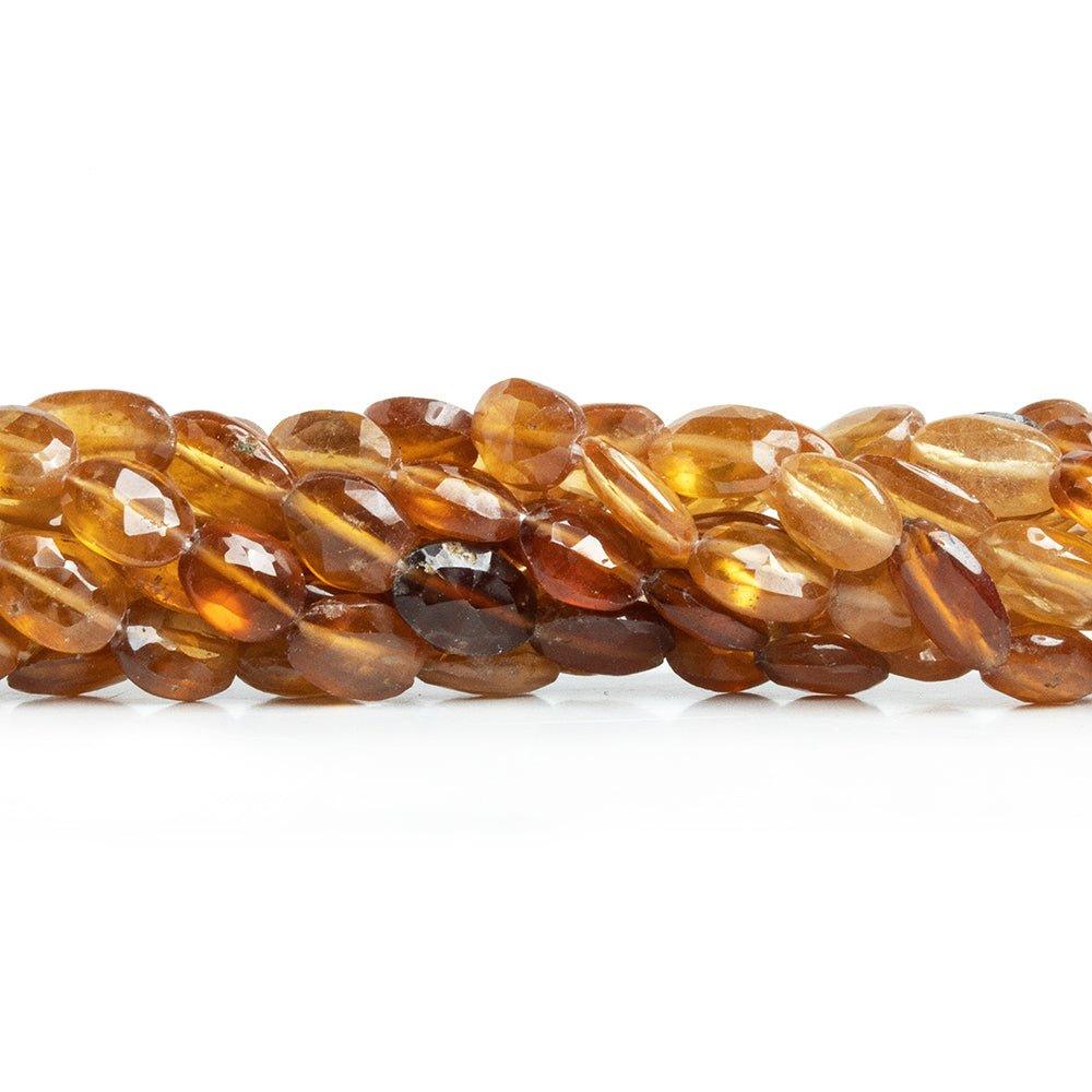 Shaded Hessonite Garnet Faceted Oval Beads 13 inch 43 pieces - The Bead Traders