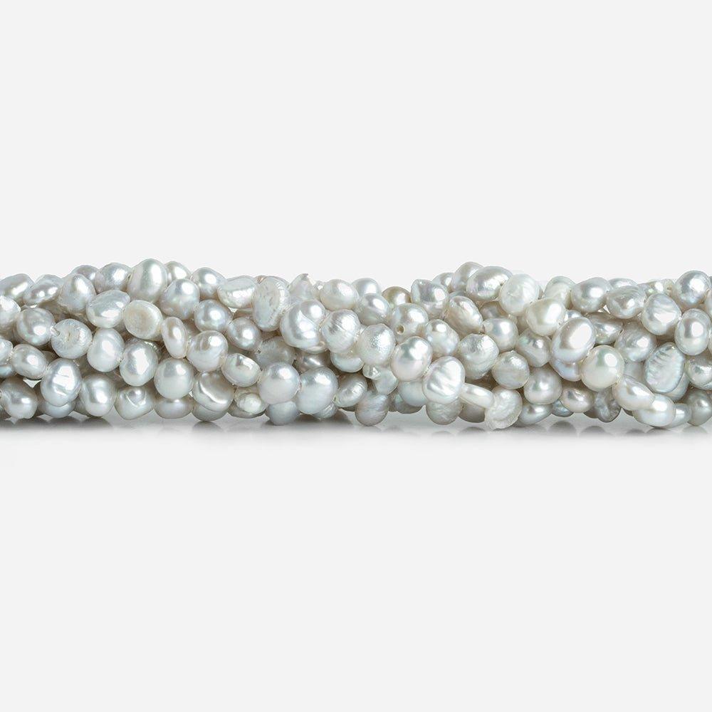 Silver Baroque Freshwater Pearls 16 inch 105 pieces - The Bead Traders