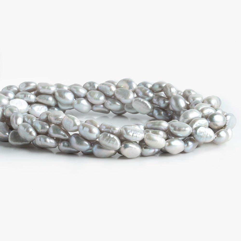 Silver Baroque Freshwater Pearls 16 inch 45 pieces - The Bead Traders