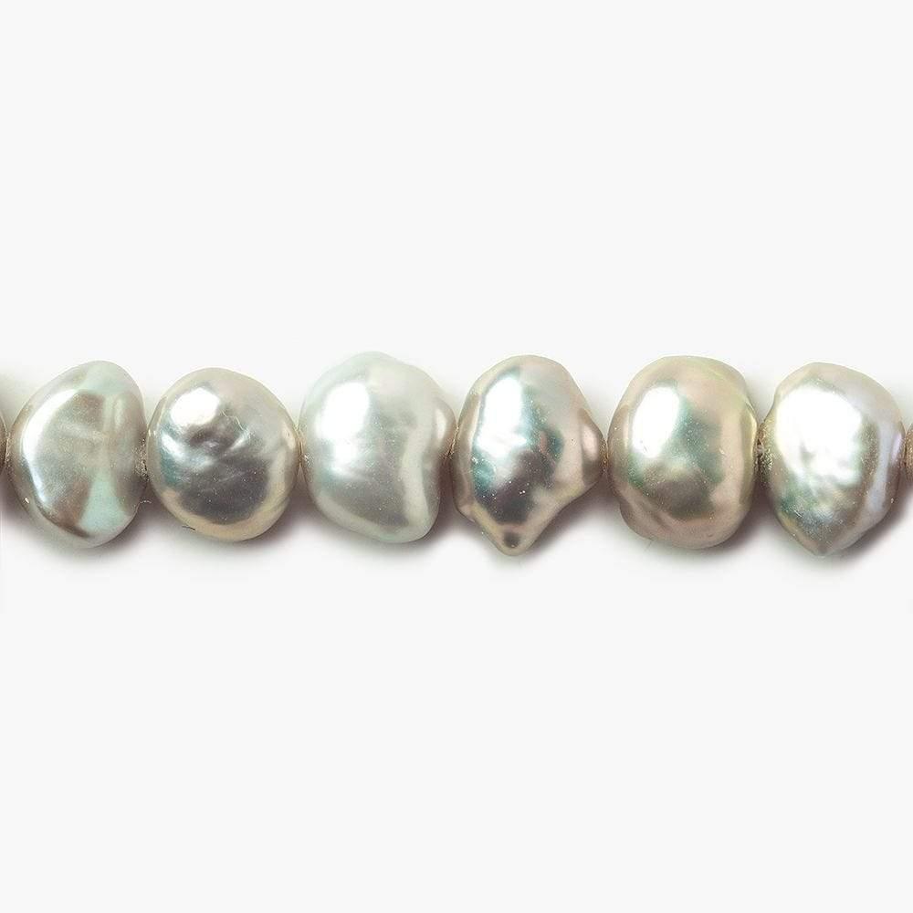 Silver Baroque Freshwater Pearls 16 inch 54 pieces - The Bead Traders