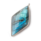 Silver Bezeled Labradorite Kite Pendant 1 Beads - The Bead Traders