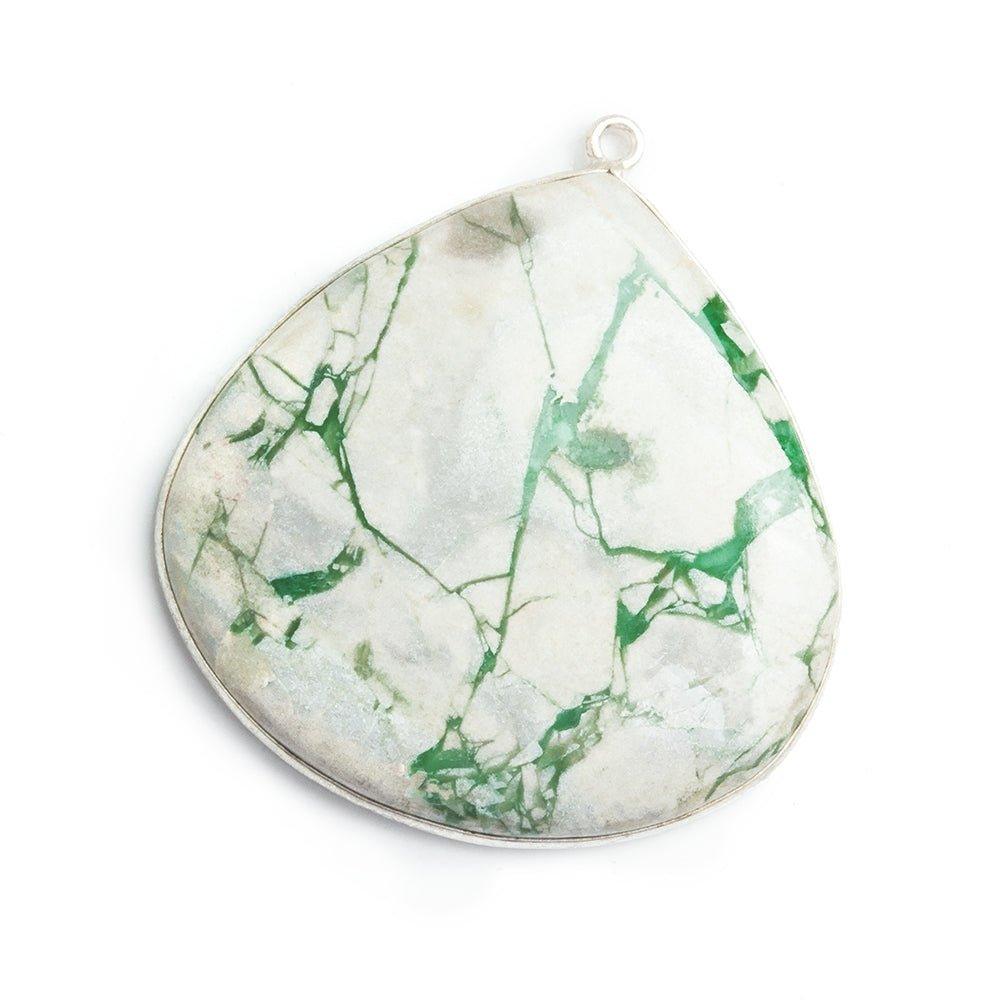 Silver Bezeled Variscite Heart Pendant - The Bead Traders