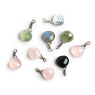 Silver & Black Gold Wire Wrapped Pendants - Mixed Lot of 9 - The Bead Traders