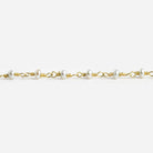 Silver Button Freshwater Pearl Gold Chain by the Foot 44 pieces - The Bead Traders