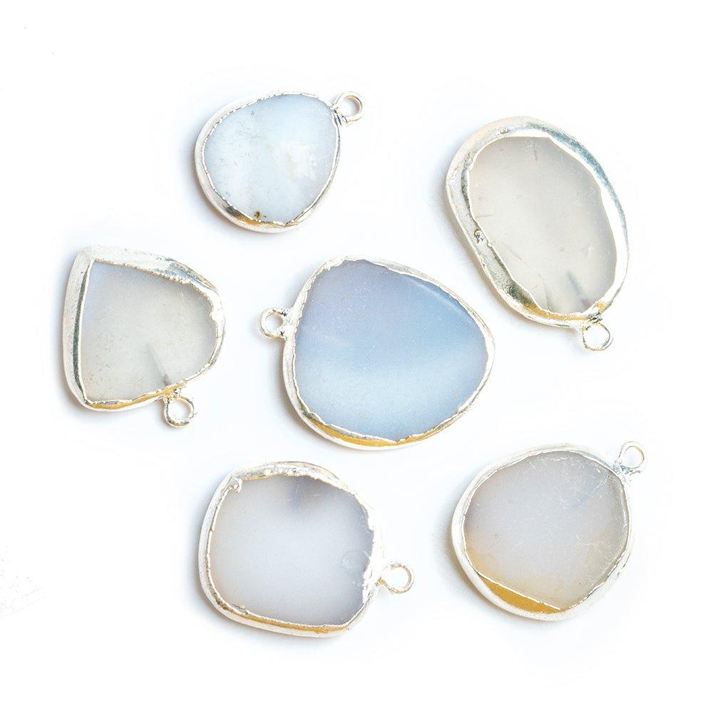 Silver Leafed Agate Freeshape Focal Pendant 1 Piece - The Bead Traders
