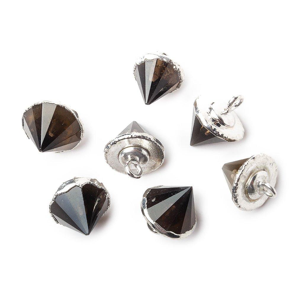 Silver Leafed Brown Quartz Pendulum Pendant 1 piece - The Bead Traders