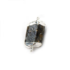 Silver Leafed Brown Tourmaline Connector 1 focal bead 13x12mm average - The Bead Traders