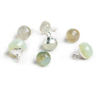 Silver Leafed Chalcedony Candy Kiss Pendants - Lot of 7 - The Bead Traders
